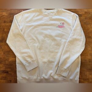 Recycled Threads Cream Colored Living My Best Life Crew Neck- Women’s Sz Large
